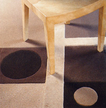 Interior designer Baltimore: table and rug detail